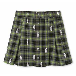 Hot Topic Harry Potter Dark Mark Plaid Skirt Small Green Slytherin